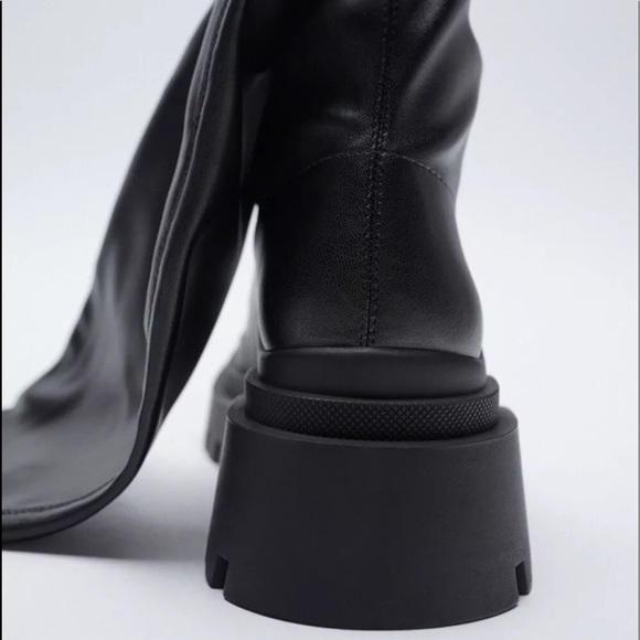 ZARA over the knee track boots - Picture 7 of 10